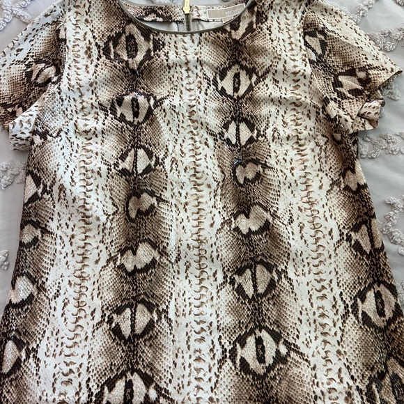 Michael Kors Tops - Michael Kors Brown Snake Print Blouse
